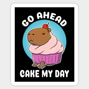 Go ahead cake my day Capybara Cupcake Costume Sticker